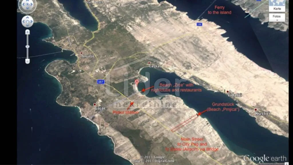 otok pag, kolan, zemljište 67.400m2 uz more - slika 12
