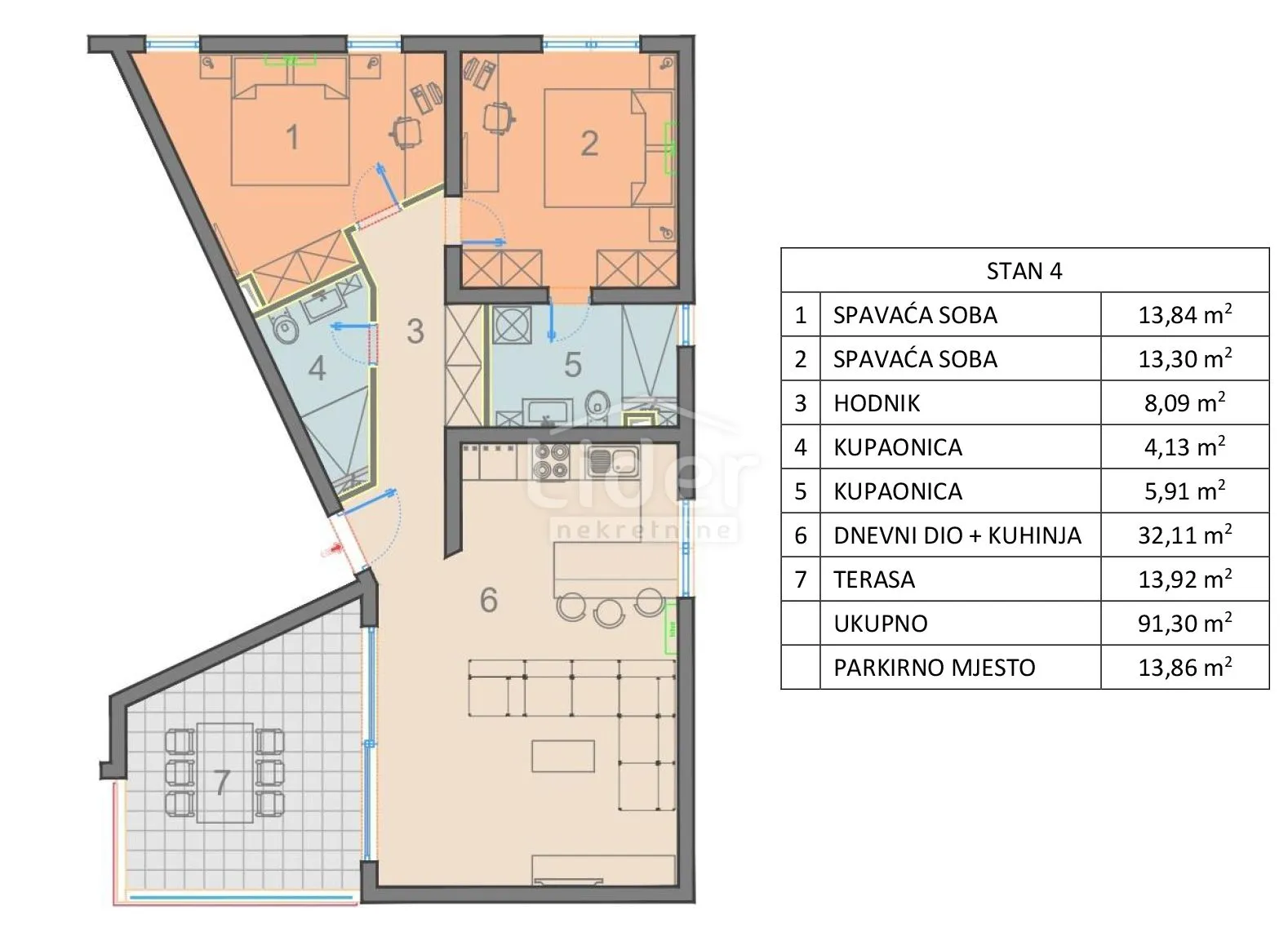 pag, mandre, apartman 2s+db - slika 21