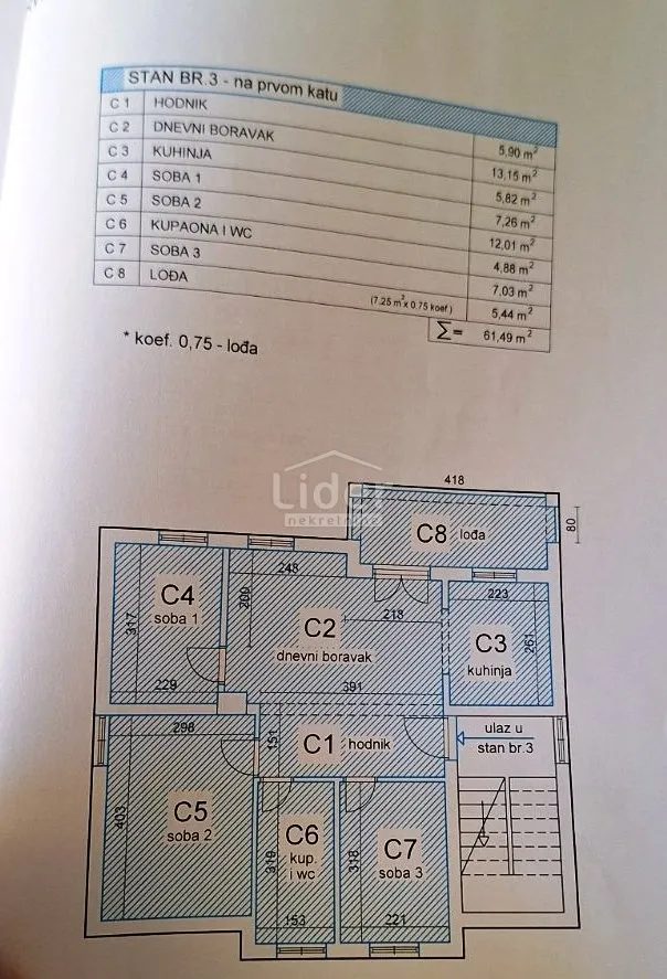 mali lošinj -3s+db stan u kući - slika 2