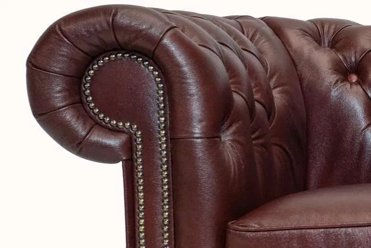 chesterfield fotelja first class leather | 1-sjedište | cloudy red - slika 2