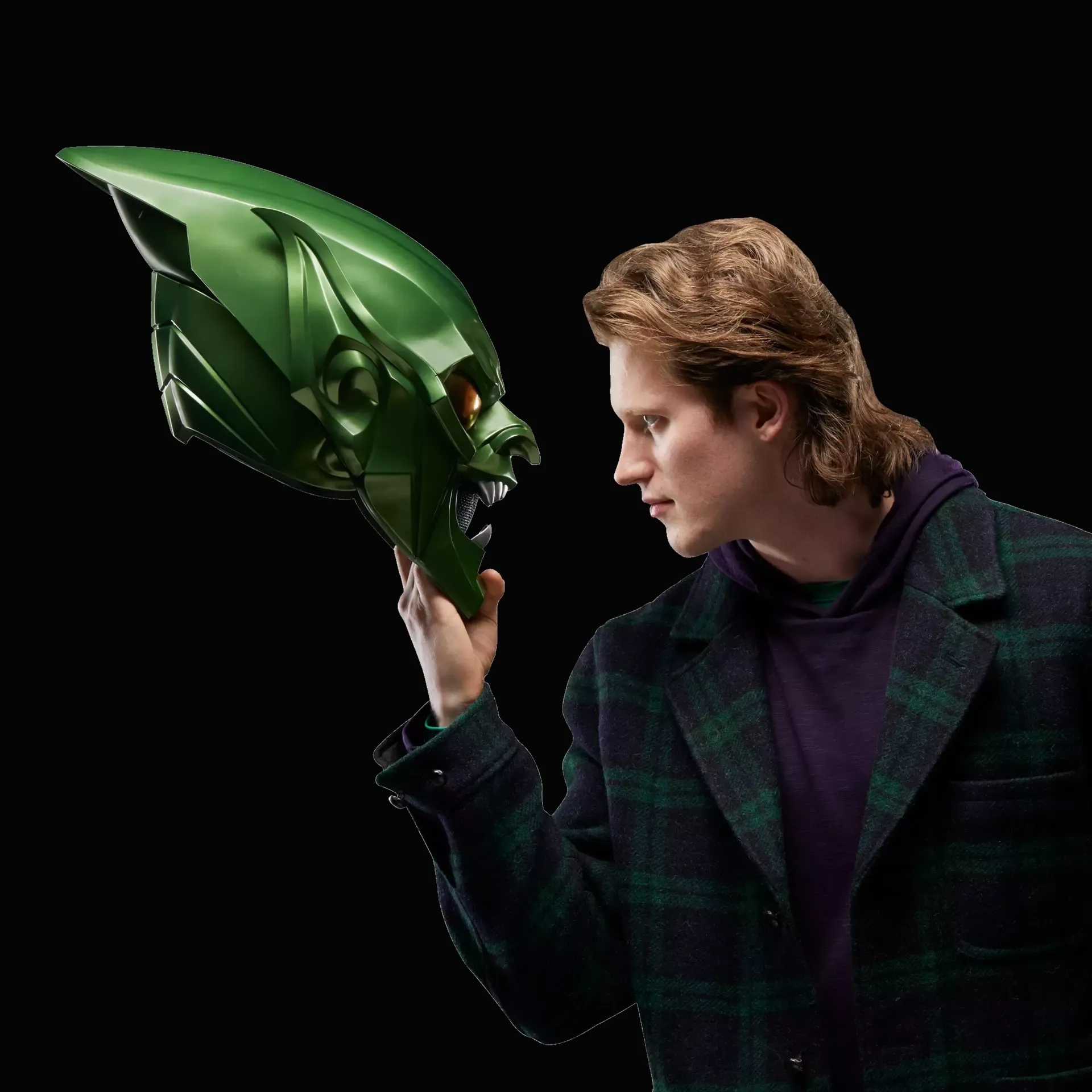 marvel legends series – green goblin premium roleplay helmet - slika 3