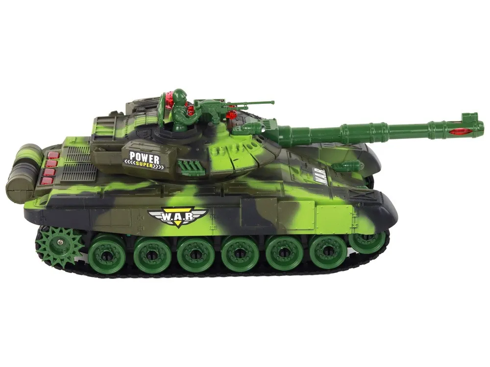 tenk na daljinsko upravljanje s rotacijom od 360 stupnjeva – army - slika 3