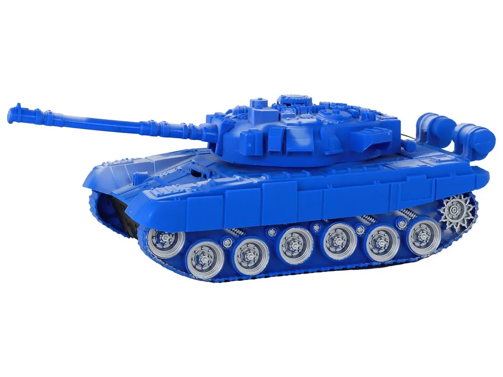 r/c tank remote controlled lights sound blue 1:18 27mhz - slika 2