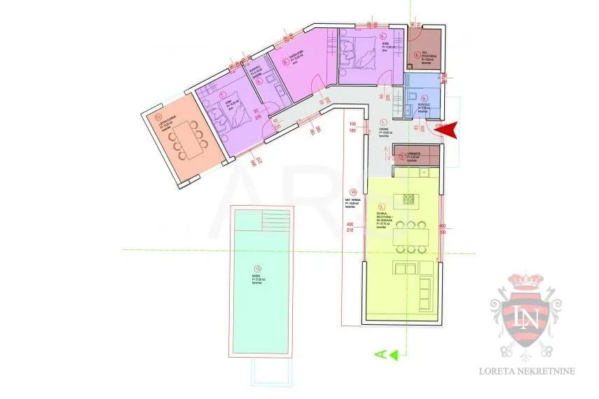 kuća s bazenom 142 m2, labin - slika 19