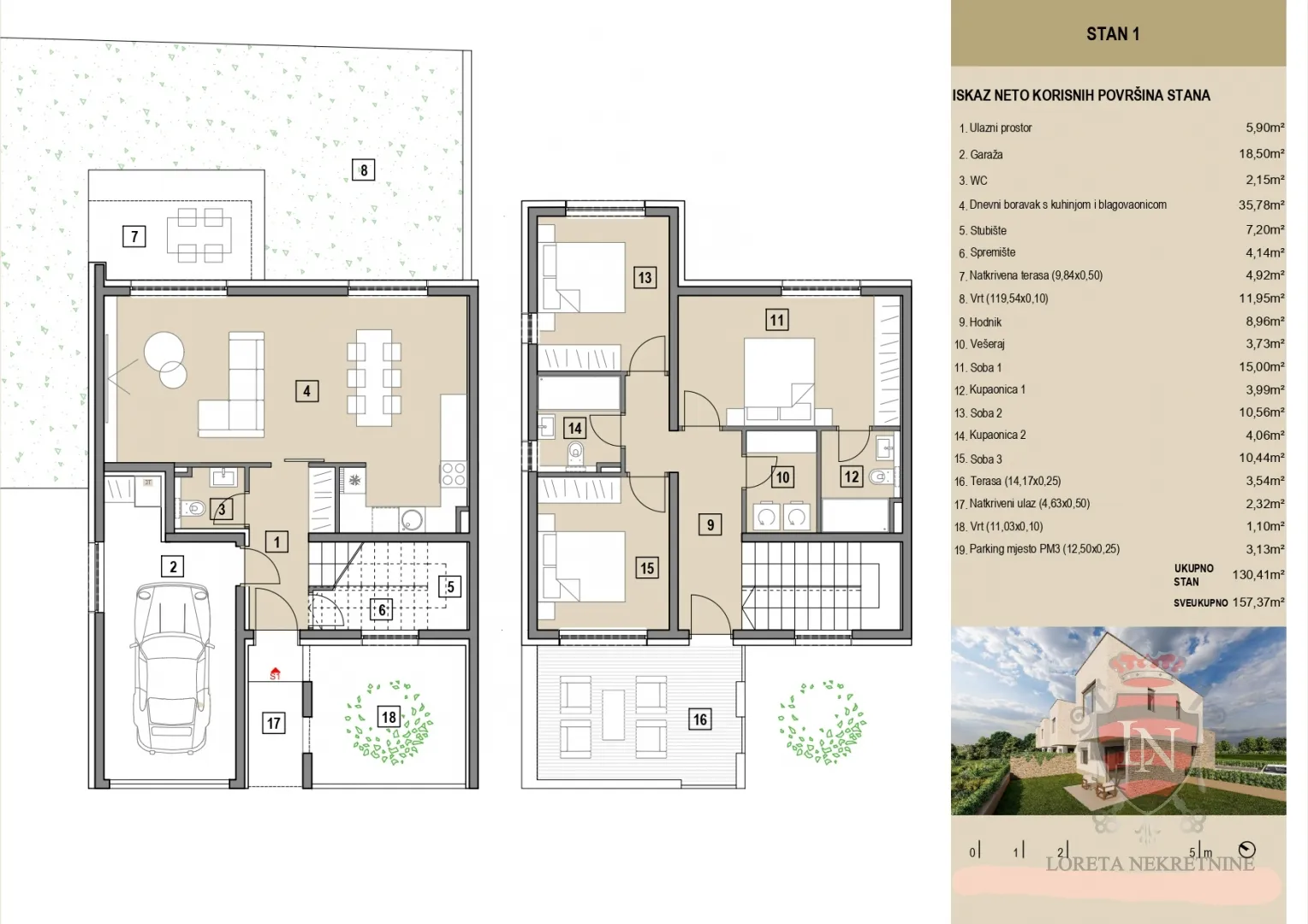 kuća u nizu, rakitje, 157,37 m2, s1 - slika 33