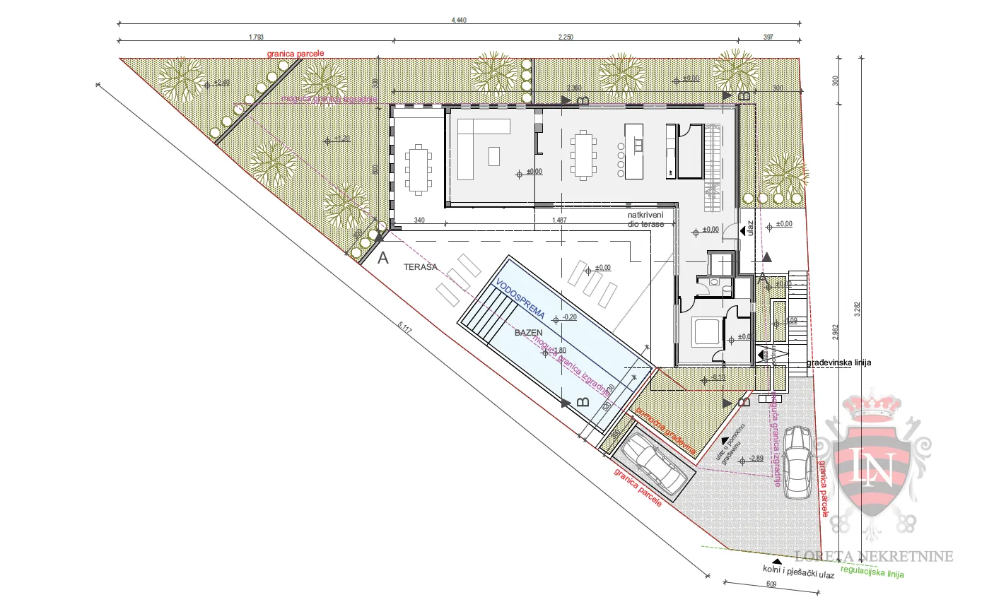 zemljište 800 m2+ projekt od 400 m2, prekrasna vila sa bazenom, istra - slika 18