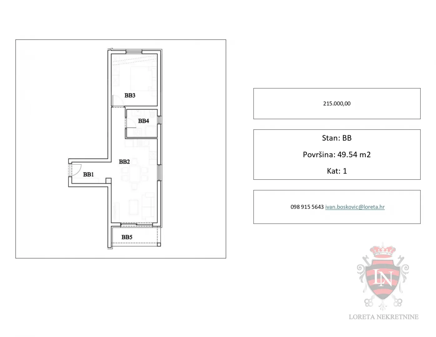 apartman bb, sjajna lokacija, novogradnja, štinjan, 49,54 m2 - slika 35