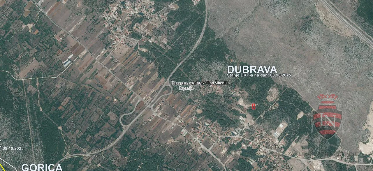 građevinsko zemljište 1000 m2, šibenik, dubrava - slika 1