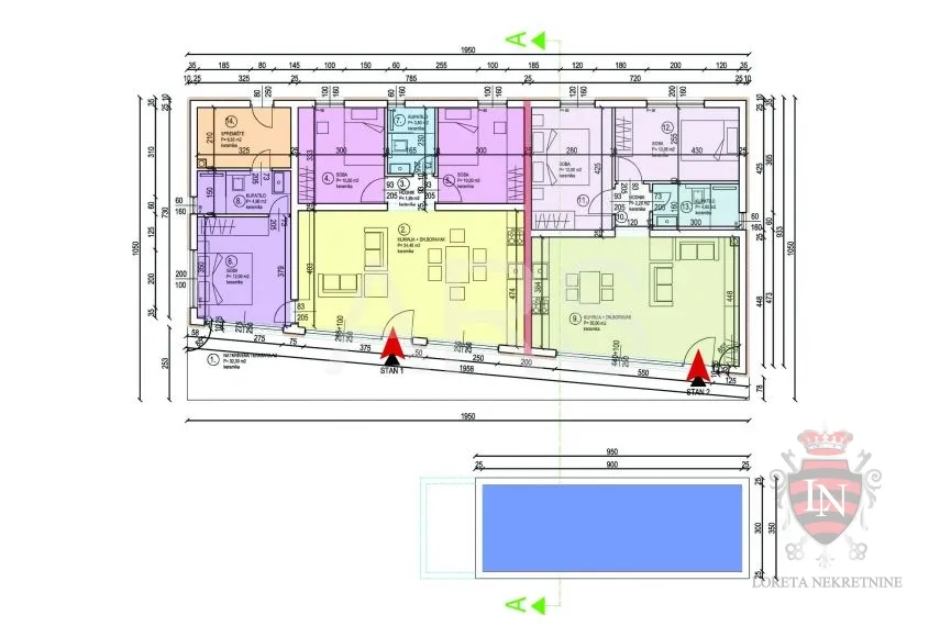 vila labin, 160 m2 s bazenom - slika 24