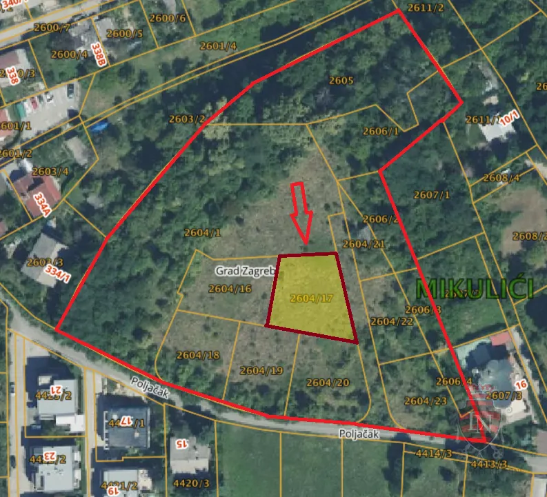 mikulići — građevinsko zemljište 702 m² | pravilan oblik, pogled i 160 €/m² - slika 15