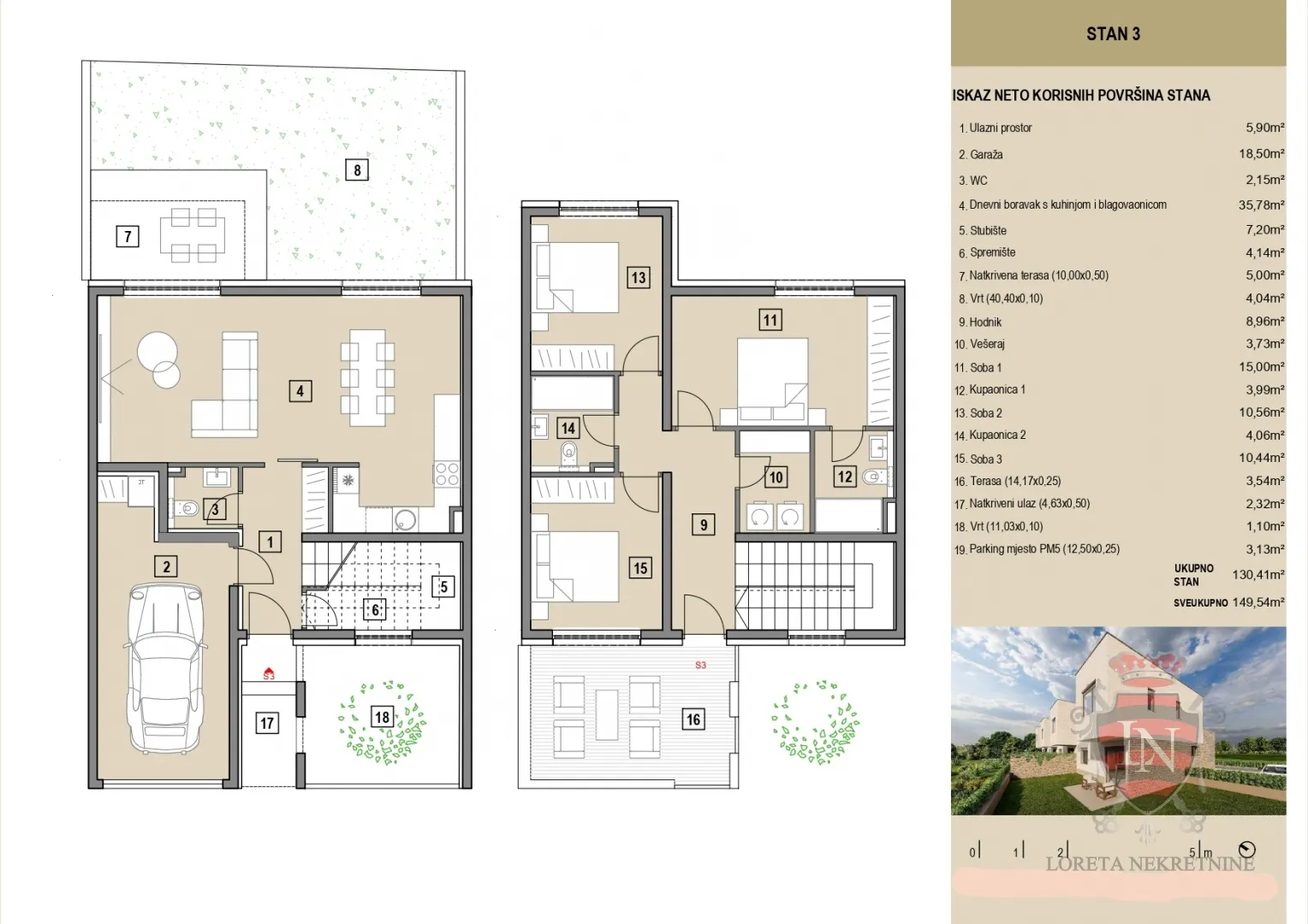 kuća u nizu, rakitje, 149,54 m2, s3 - slika 33