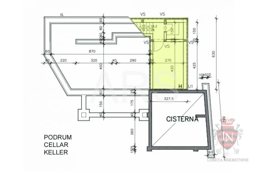 kuća s bazenom 172 m2 + okućnica, labin - slika 35