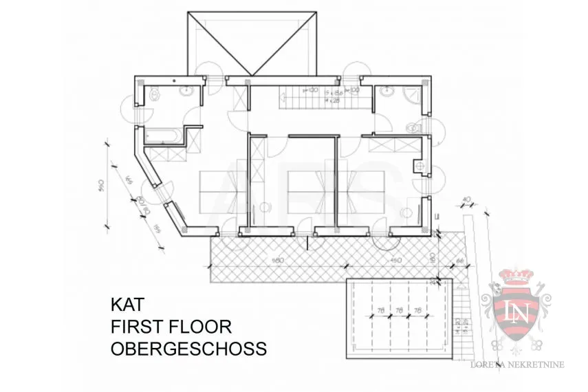 kuća s bazenom 172 m2 + okućnica, labin - slika 36