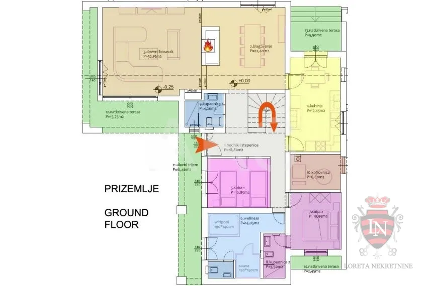 vila u blizini mora 302 m2, labin, istra - slika 41