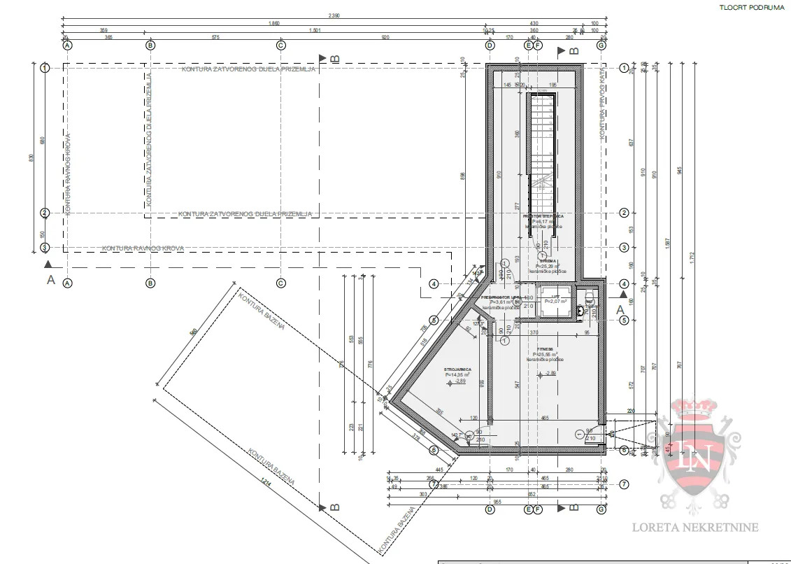 zemljište 800 m2+ projekt od 400 m2, prekrasna vila sa bazenom, istra - slika 20