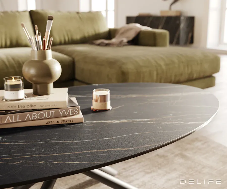 klub stolić edge 140x80cm, materijal: keramika laminam noir desir - slika 6