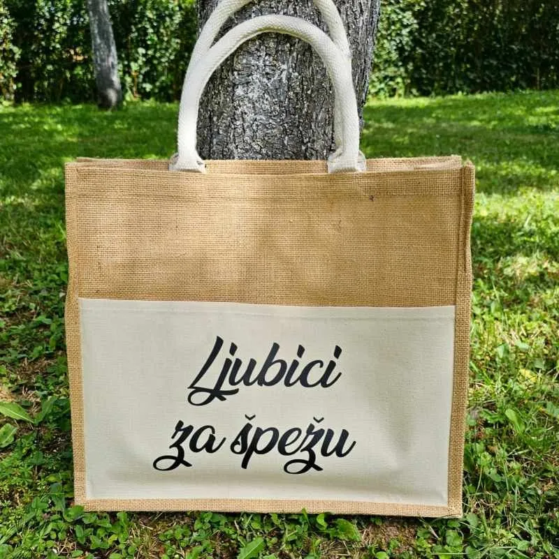 jutena torba za plažu s prednjim džepom - slika 5
