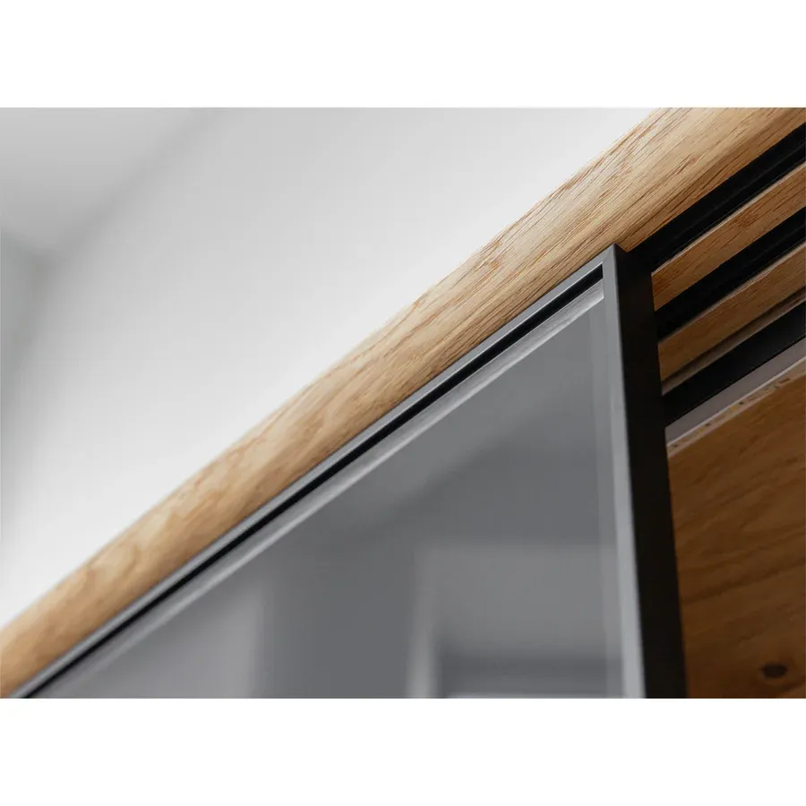 vitrina modern loft 45x200cm, materijal: masivno drvo hrast - slika 2