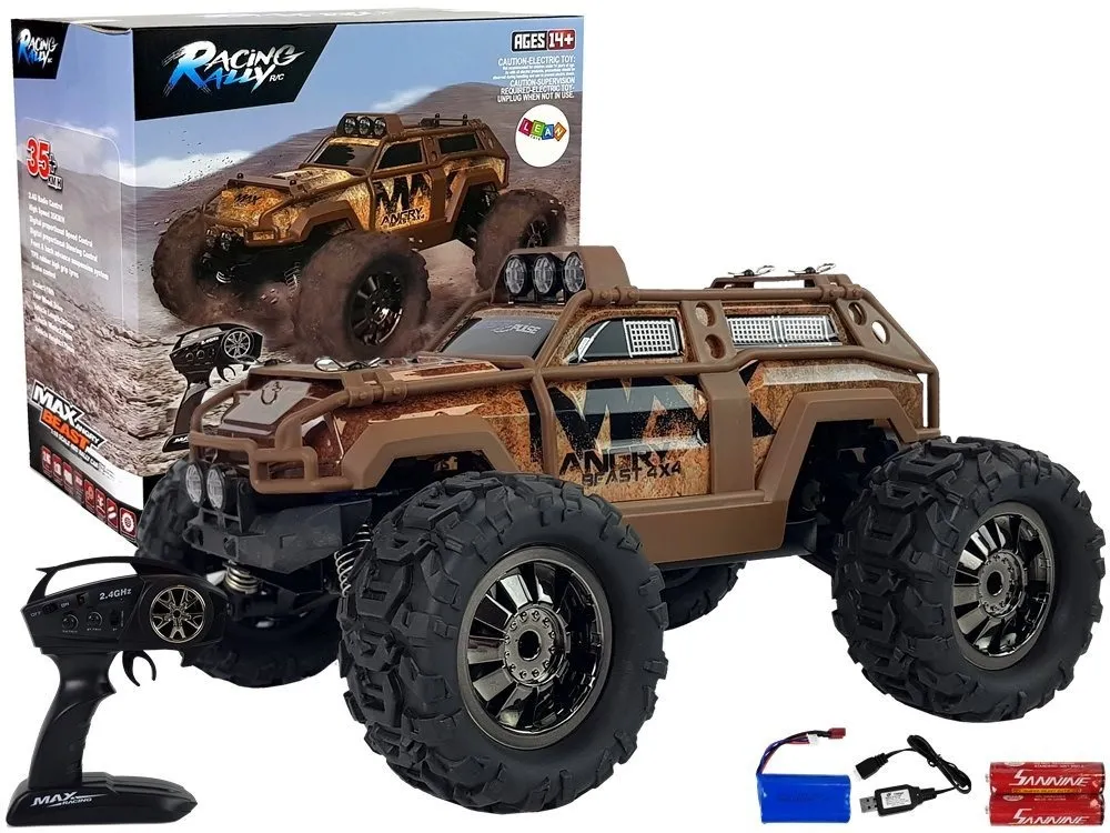 Rally Car Remote Controlled Brown 2.4G 1:18 35 km/h Speed Control - Mursko Središće