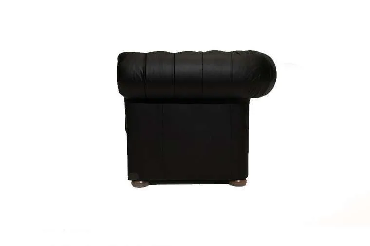 chesterfield fotelja class leather | 1-sjedište | matt black - slika 2