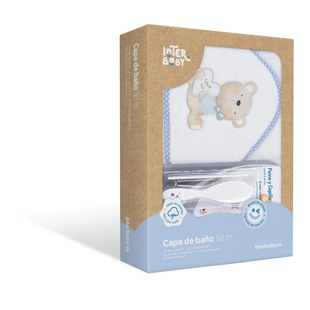 Ručnik za bebe s češljićem i četkom /3 boje - Zaprešić