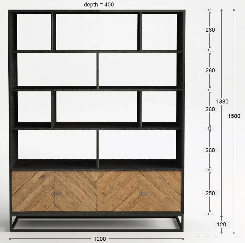 visoka komoda famke 120cm, materijal: mango - slika 9