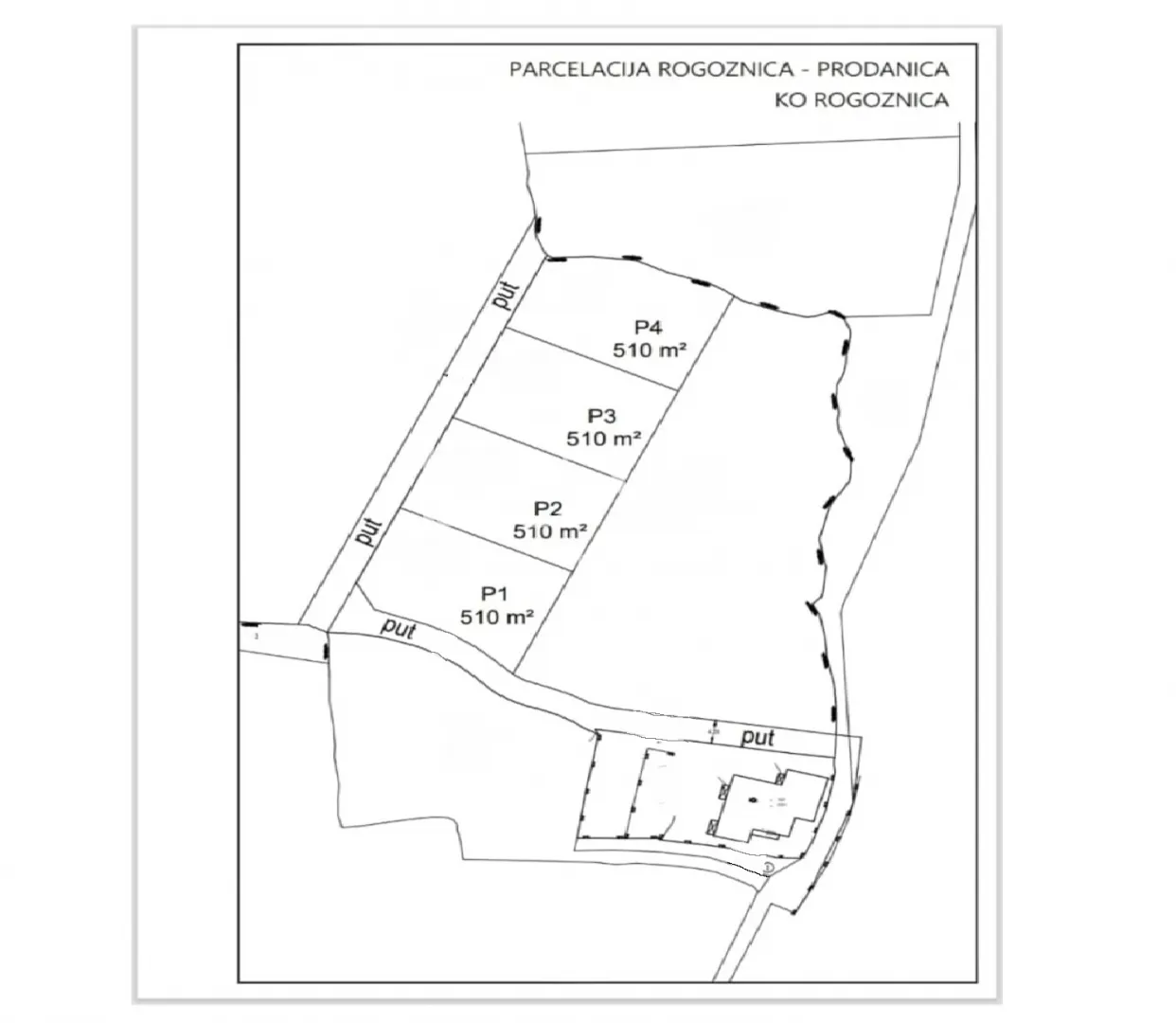 Rogoznica, Podglavica, građ. zemljište 510m2 s pogledom na more - Podglavica, Rogoznica