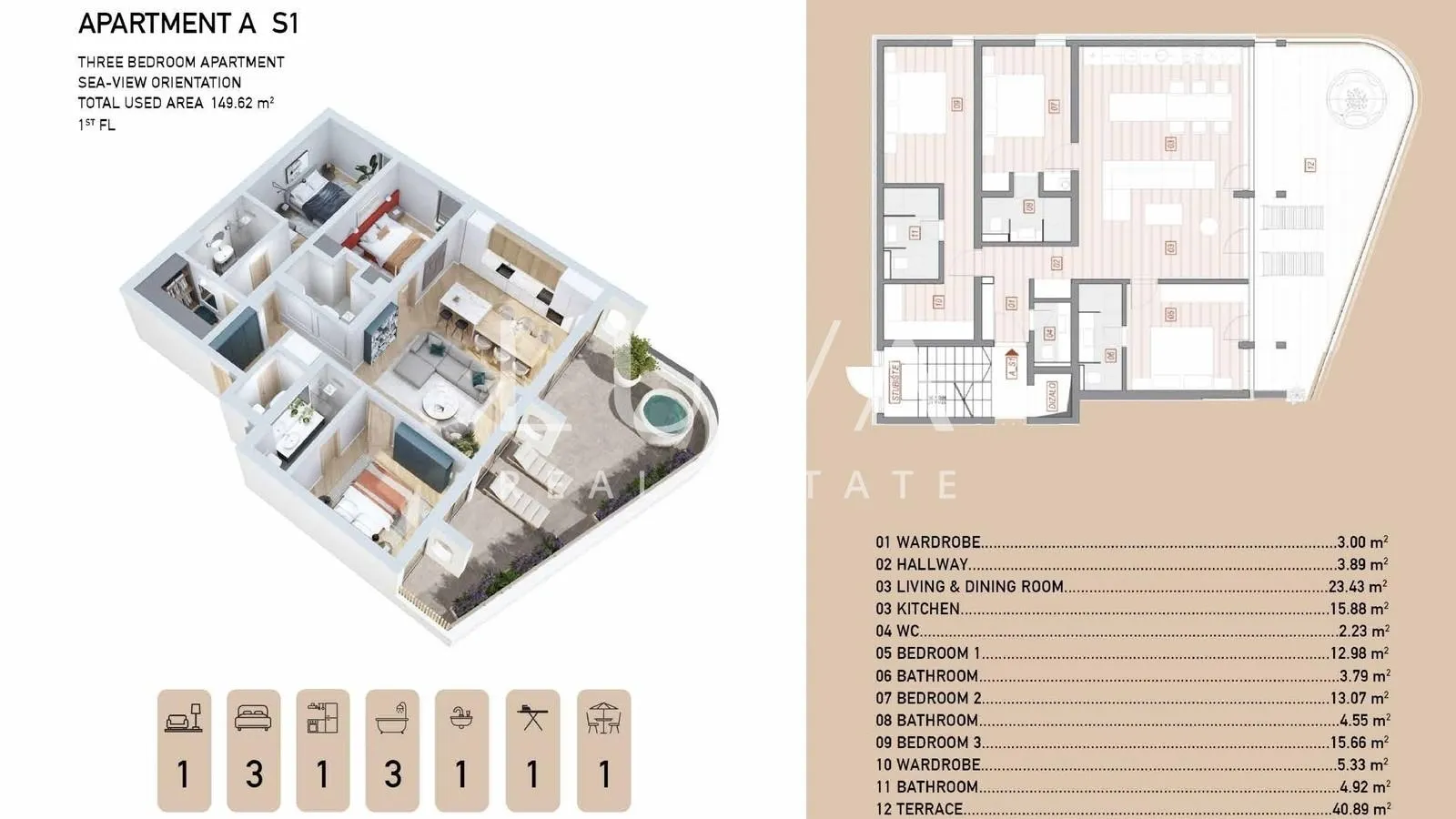 opatija, luksuzan stan s pogledom, zgrada a stan s1, prodaja - slika 12