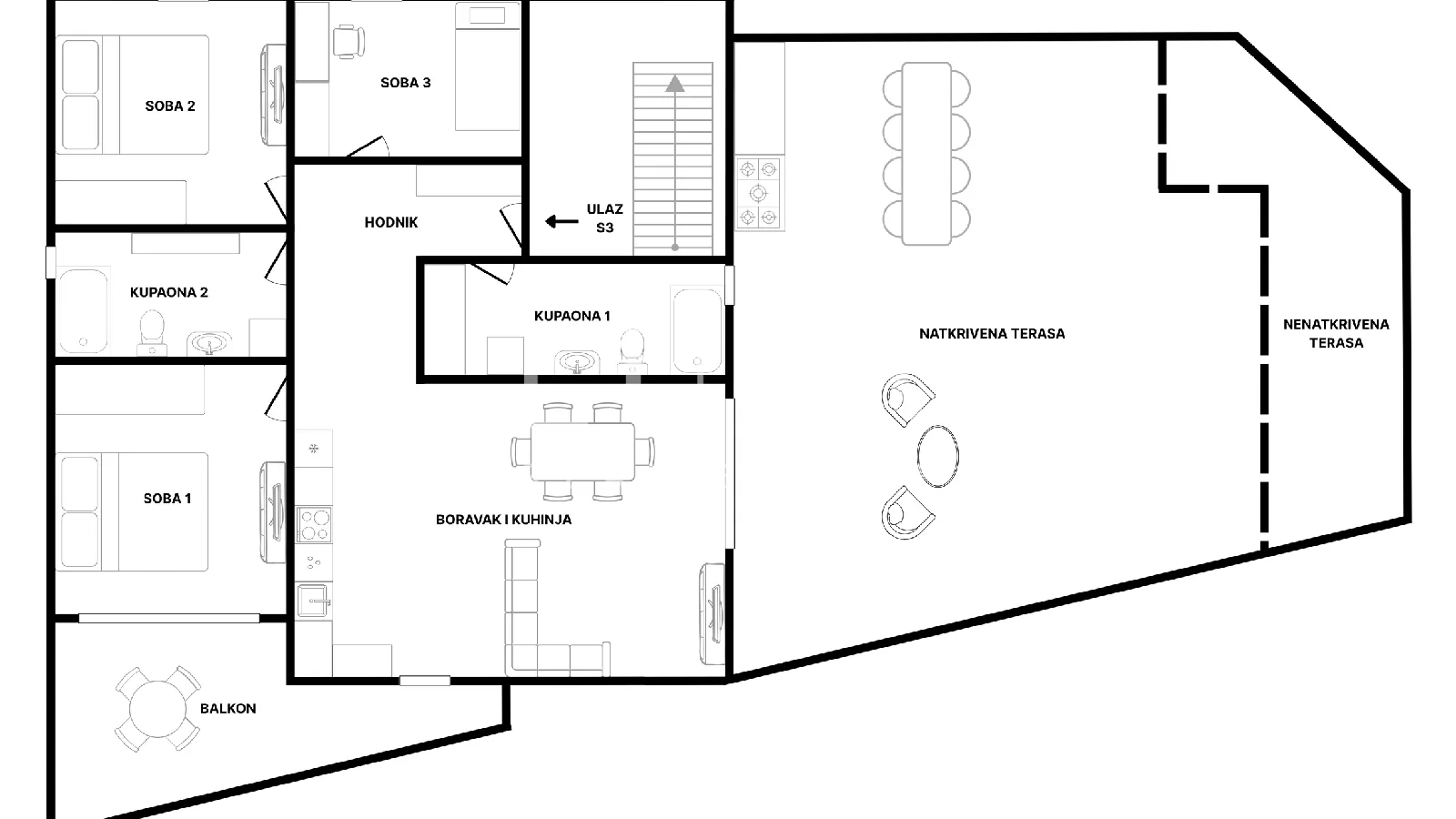 zagreb, gračani, moderan penthouse u novogradnji, stan s3, nkp 136,58 m2 - slika 12
