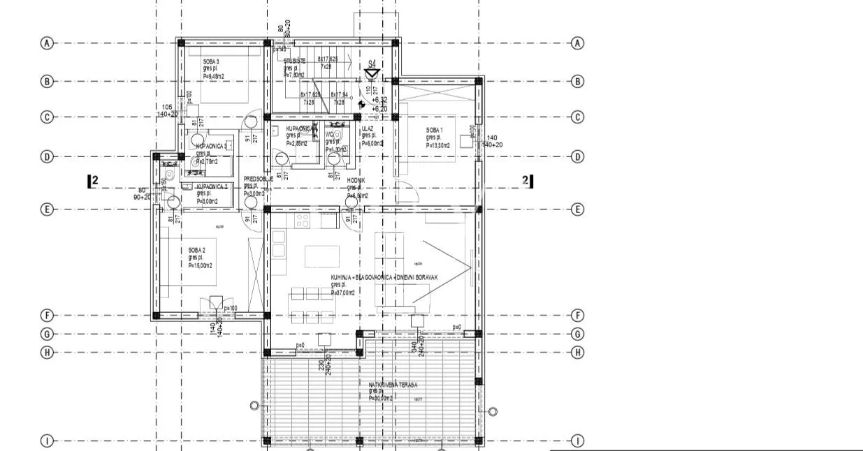 omiš, jesenice, penthouse s 134 m2 krovne terase sa pogledom na more - slika 40