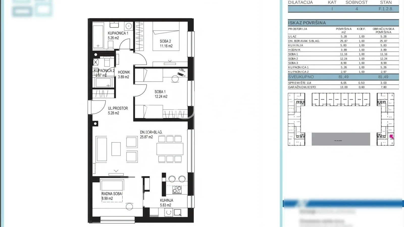 zagreb, črnomerec, 4s stan + gpm 90,54m2 nkp, prodaja - slika 4