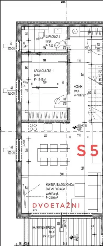 čiovo, novogradnja s pogledom na more, penthouse gz/s5 nkp 90 m2 - slika 7