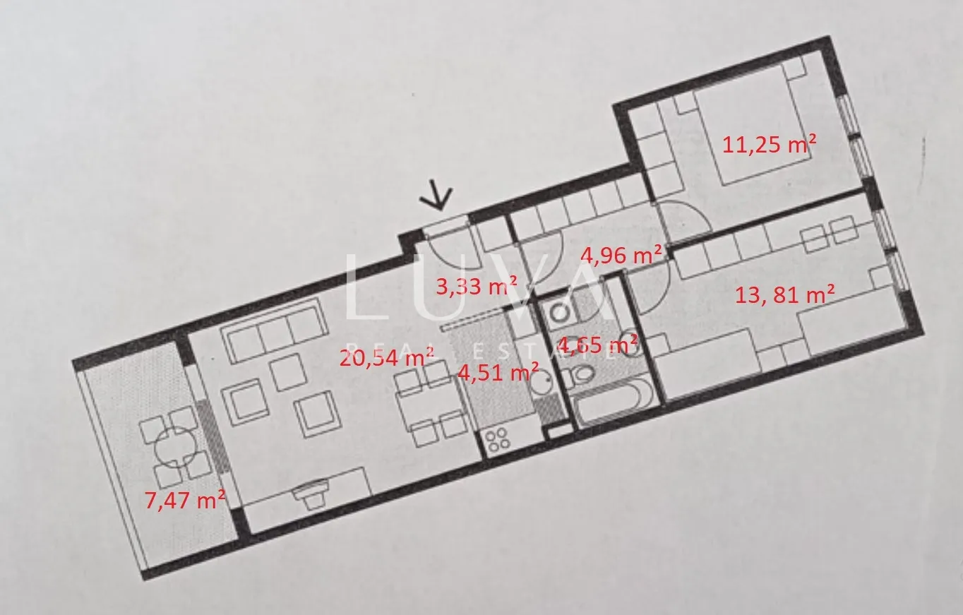 žnjan, prostran 3s stan 81m2, terasa i garaža na prodaju - slika 14