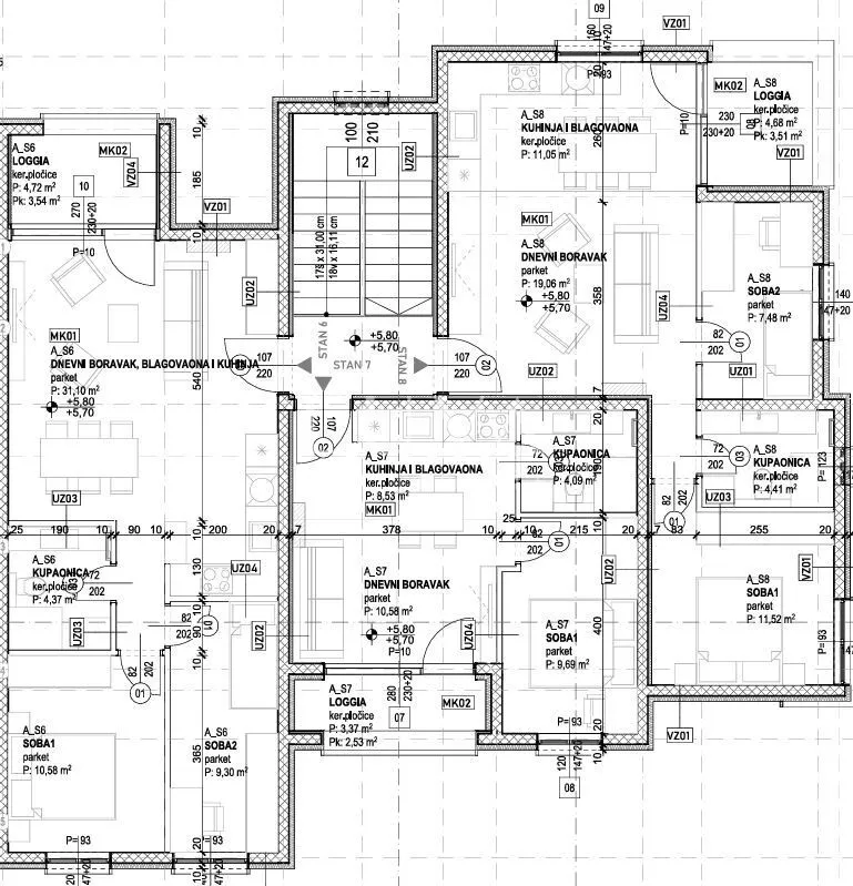trogir, slatine, stan s6 65m2 u novogradnji s pogledom na more na prodaju - slika 4