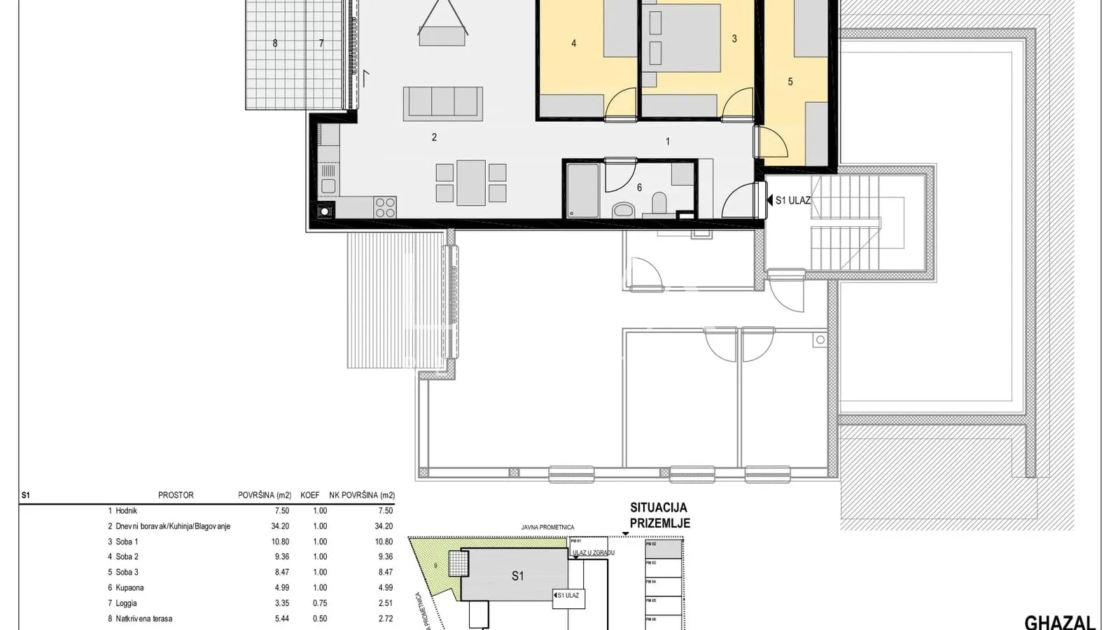 pag, mandre, ekskluzivna novogradnja prvi red do mora, nkp 85,85 m2, stan s1 - slika 6