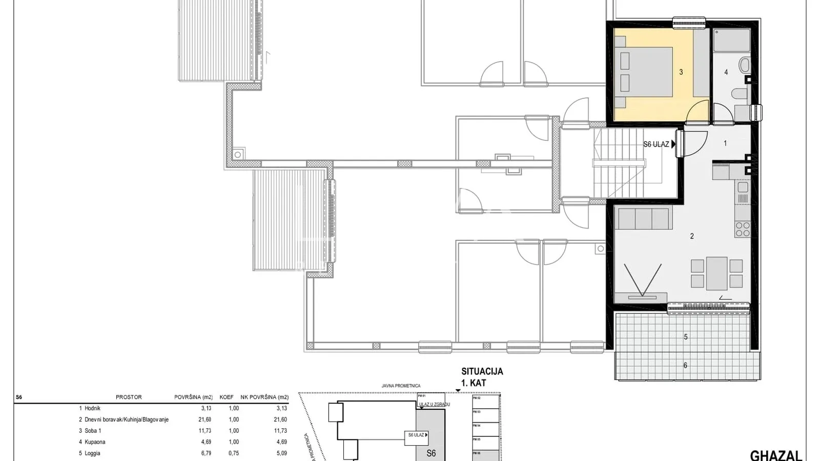 pag, mandre, luksuzna novogradnja prvi red do mora, nkp 48,84 m2, stan s6 - slika 5