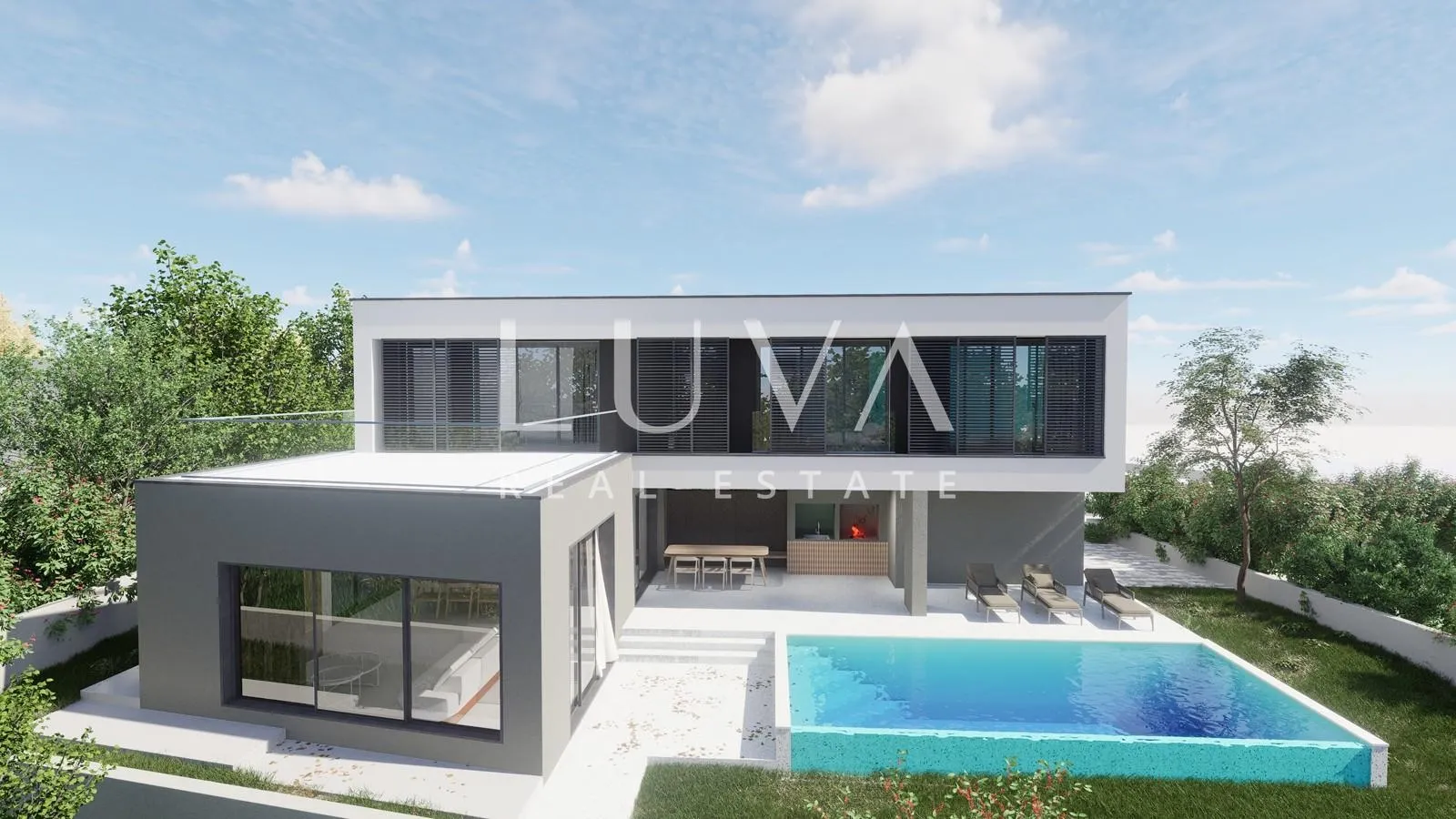 kaštel novi, rudine, moderna vila s bazenom i pogledom na more - slika 4
