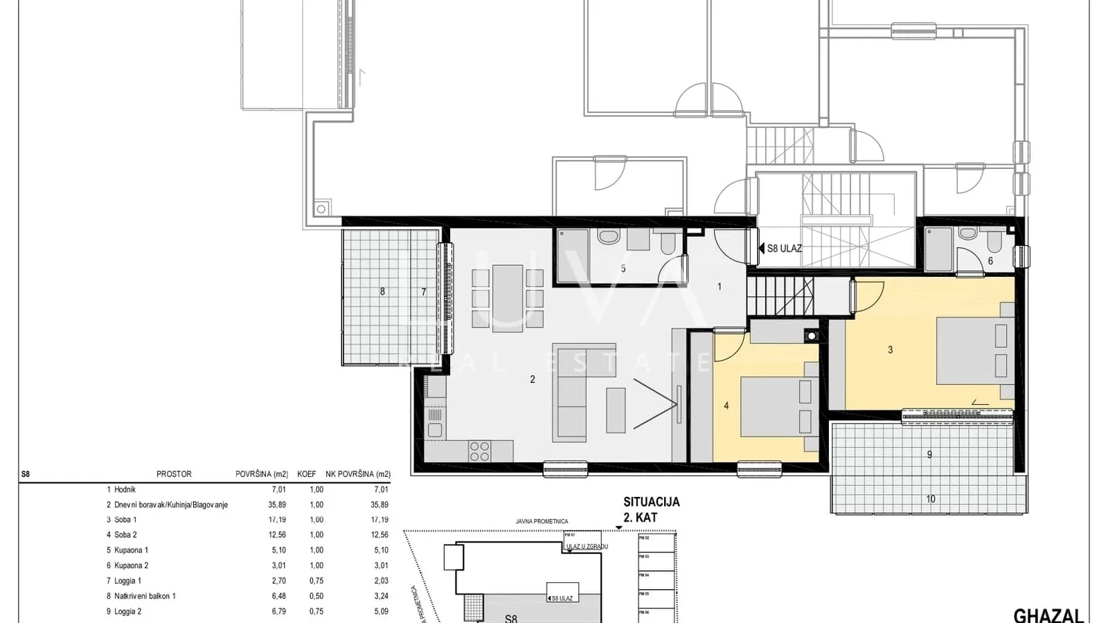 pag, mandre, ekskluzivna novogradnja prvi red do mora, nkp 104,35 m2, stan s8 - slika 6