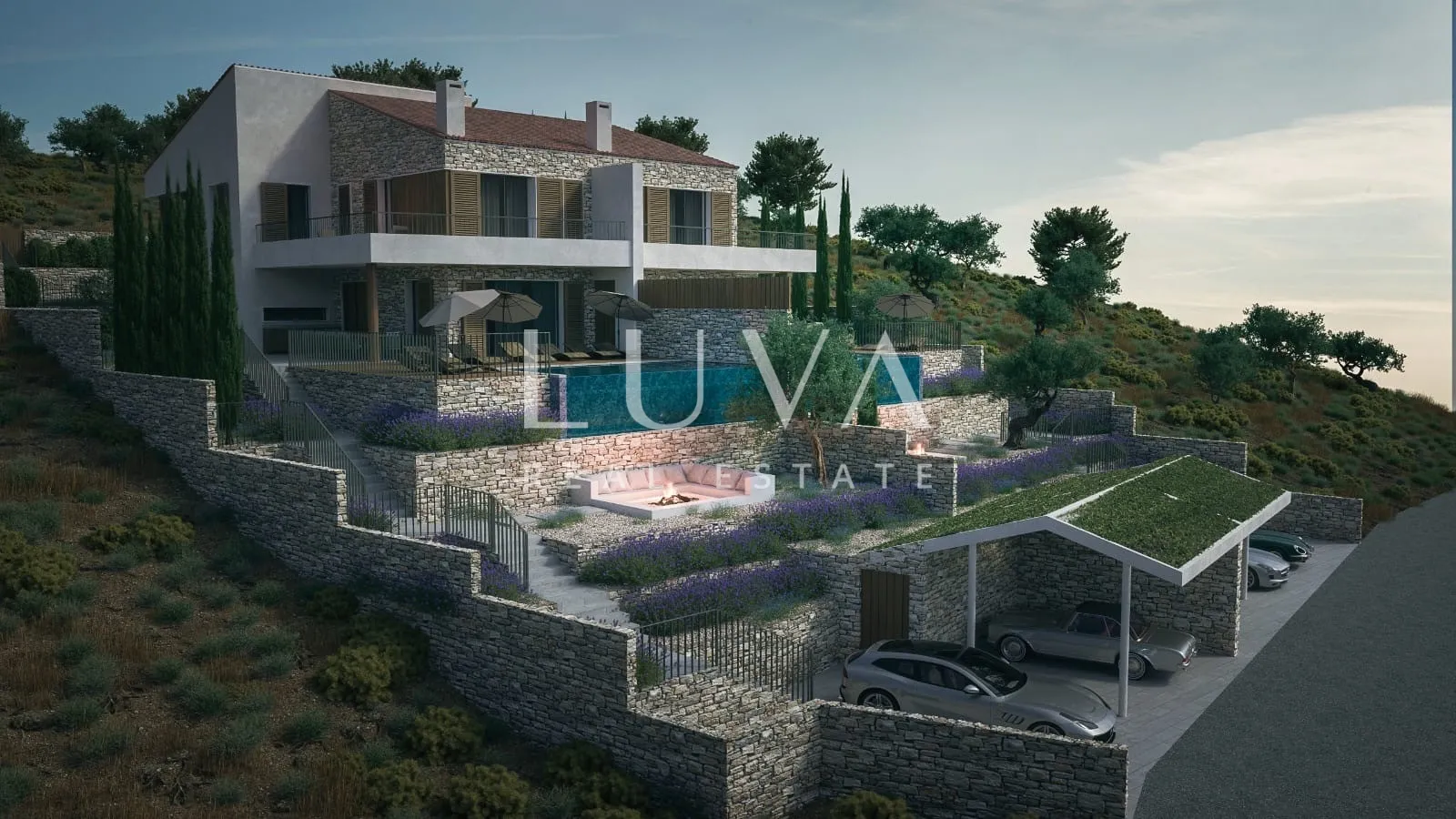 Otok Cres, Martinšćica, luksuzna kuća s bazenom i predivnim pogledom na more, 267,48 m2 - Martinšćica, Cres