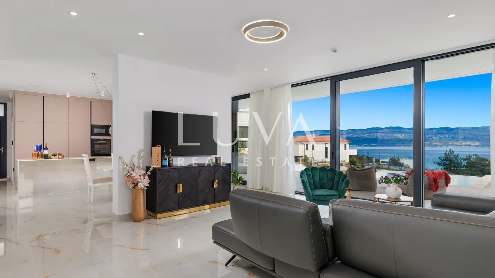 krk, vrbnik, luksuzna vila s pogledom na more i bazenom, 265 m2 za prodaju - slika 4
