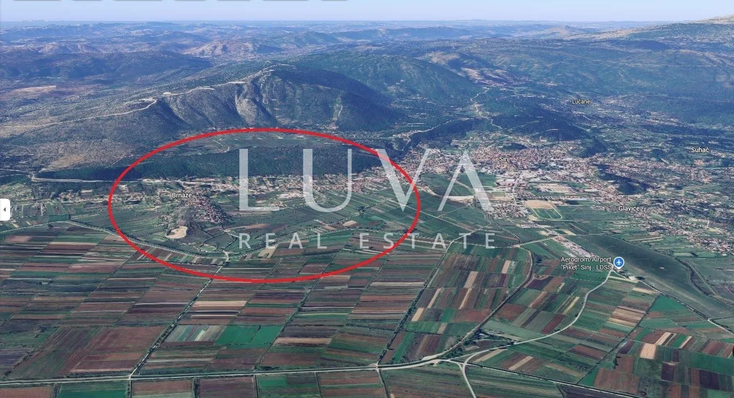 sinj, brnaze, građevinsko zemljište 1185m2 s 3 kamene kuće tlocrta 180m2 - slika 6