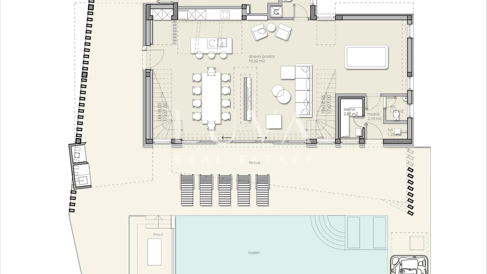 kaštelir, novigrad, luksuzna vila s bazenom, projekt - slika 24