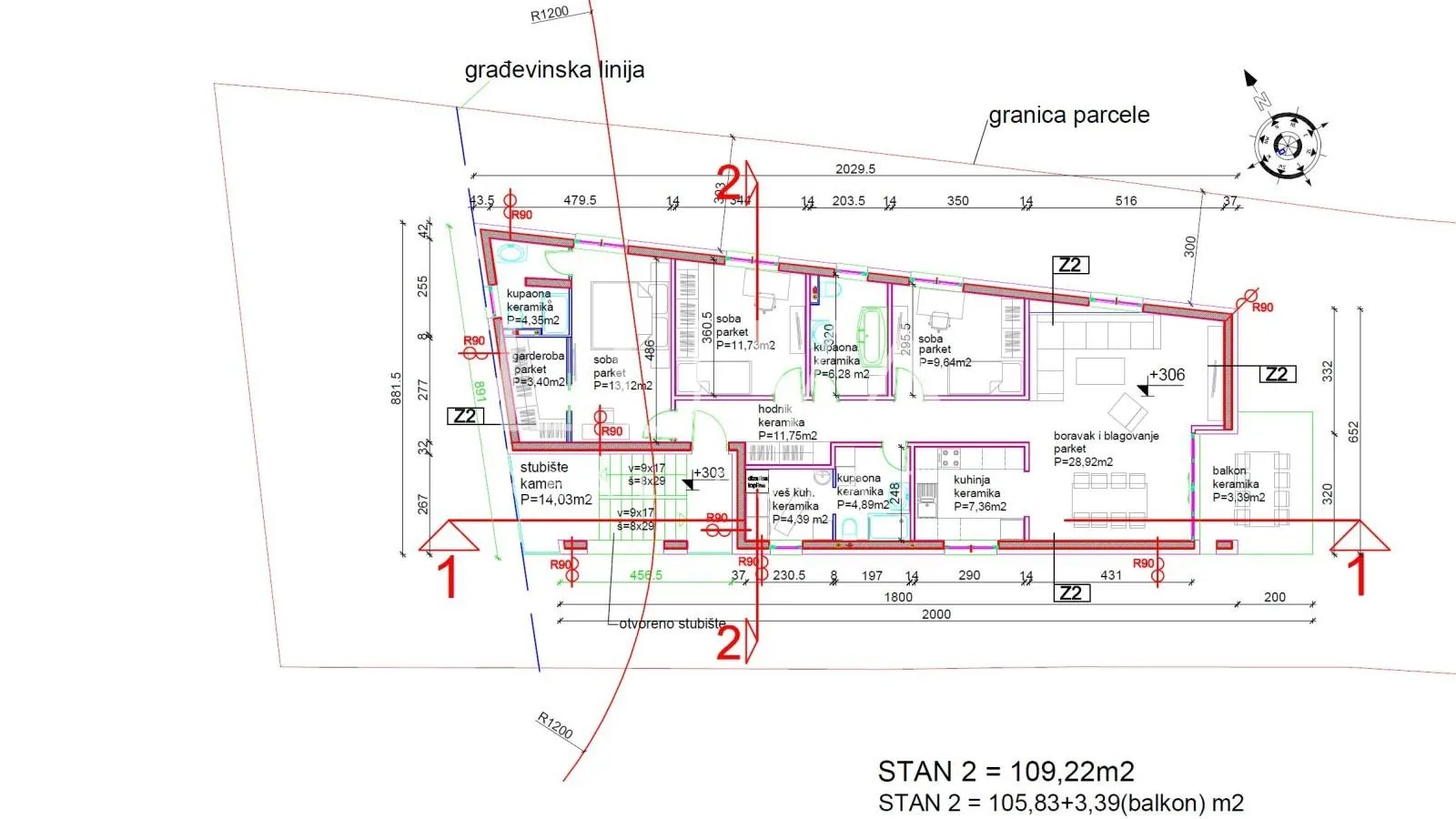 zagreb, fraterščica, novogradnja 4-sobni stan +2 vp+1 gpm, 124 m2 nkp - slika 4