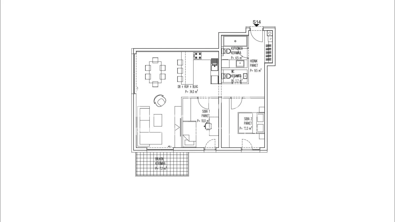 brezovica, novogradnja, 3s stan nkp 75 m2 na prodaju, s14 - slika 4
