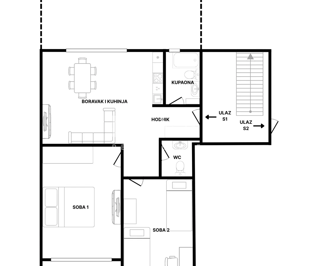 zagreb, gračani, moderna novogradnja, stan s1 s vrtom, nkp 84,41 m2 - slika 10