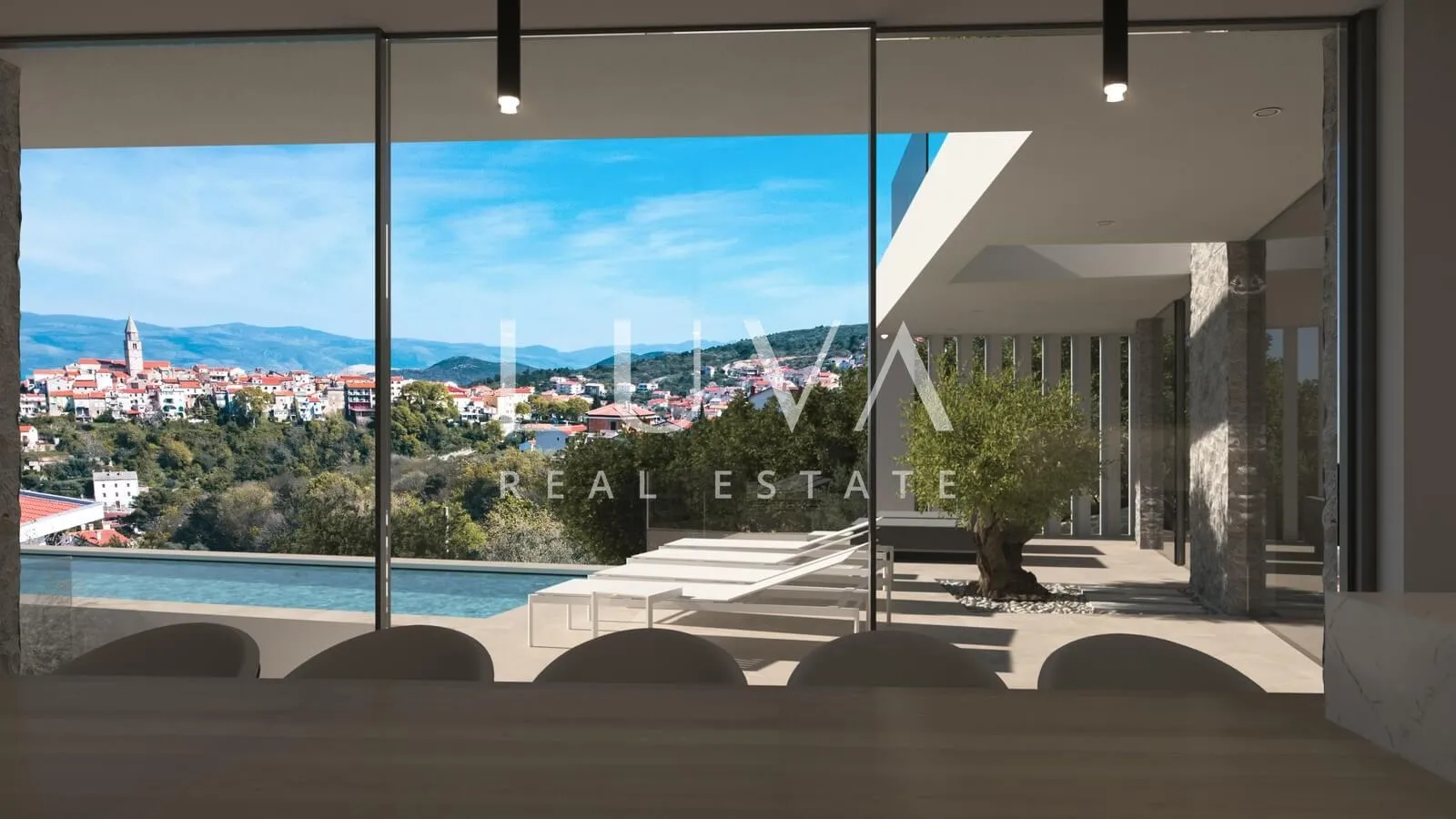 vrbnik, krk: zemljište s gotovim projektom gradnje luksuzne vile na prodaju - slika 5