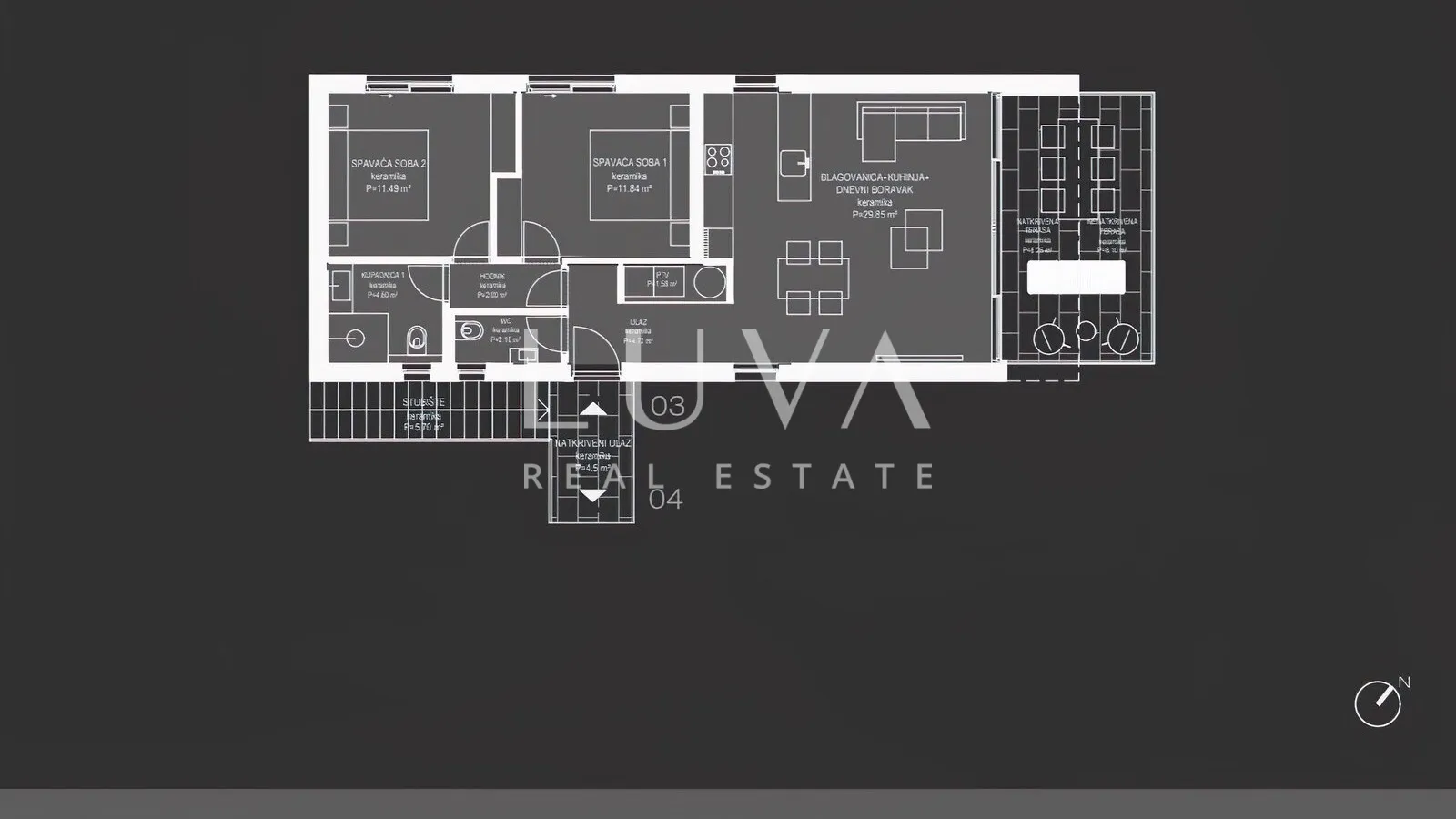 ugljan, luksuzni apartman prvi red do mora nkp 68,11 m2 - slika 5
