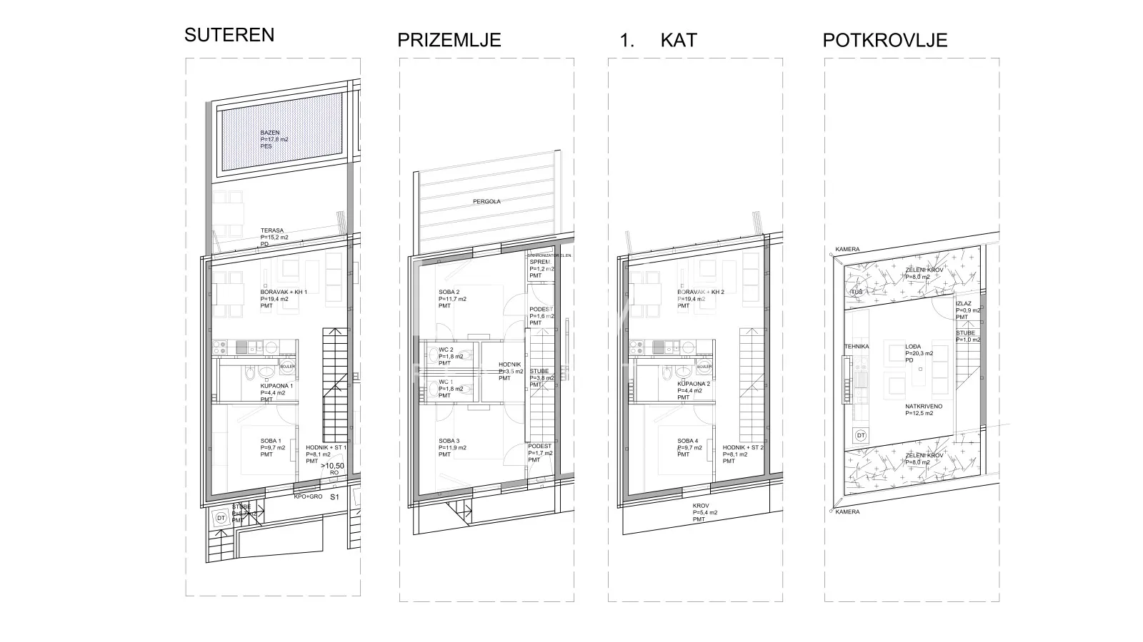 pag, šimuni, kuća u nizu 155,36m2 nkp, novogradnja na prodaju - slika 26