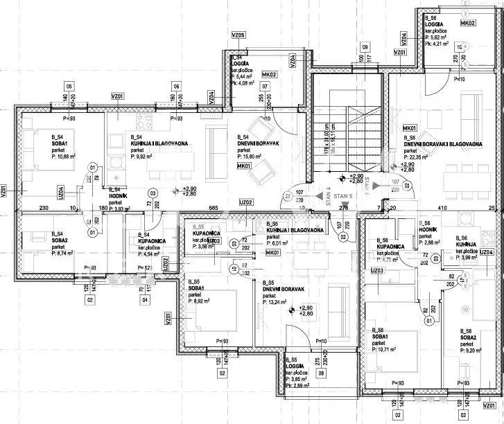 trogir, slatine, stan s6 62m2 u novogradnji s pogledom na more na prodaju - slika 1