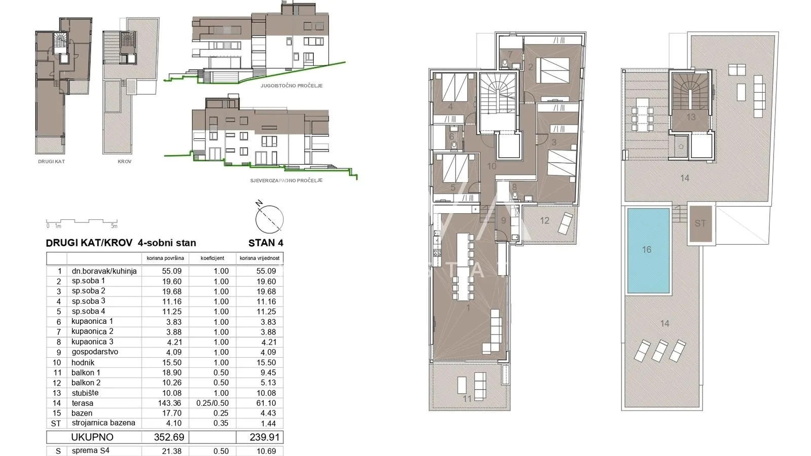 zadar, kožino, ekskluzivan penthouse s krovnom terasom, prodaja - slika 20